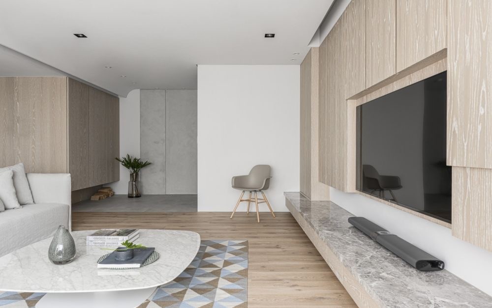 原木米白簡約風格室內家裝案例效果圖-玄關 原木米白簡約風格室內家裝案例效果圖-玄關