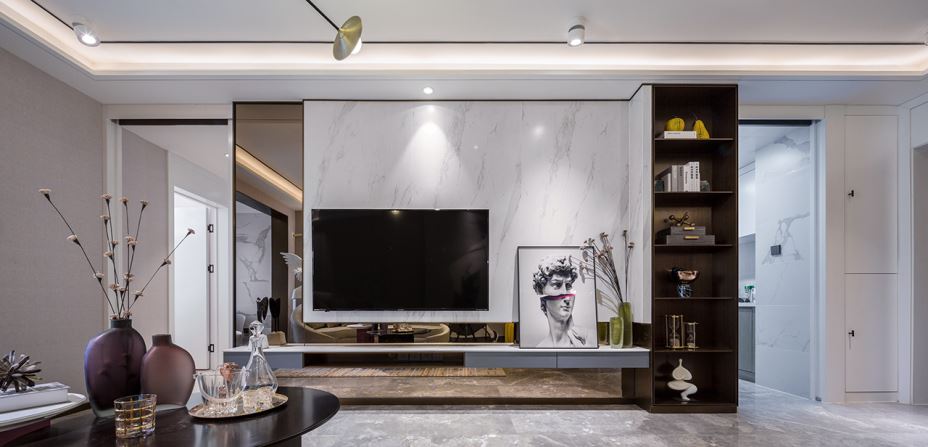 江門市新會碧桂園輕奢風格三居室裝修案例