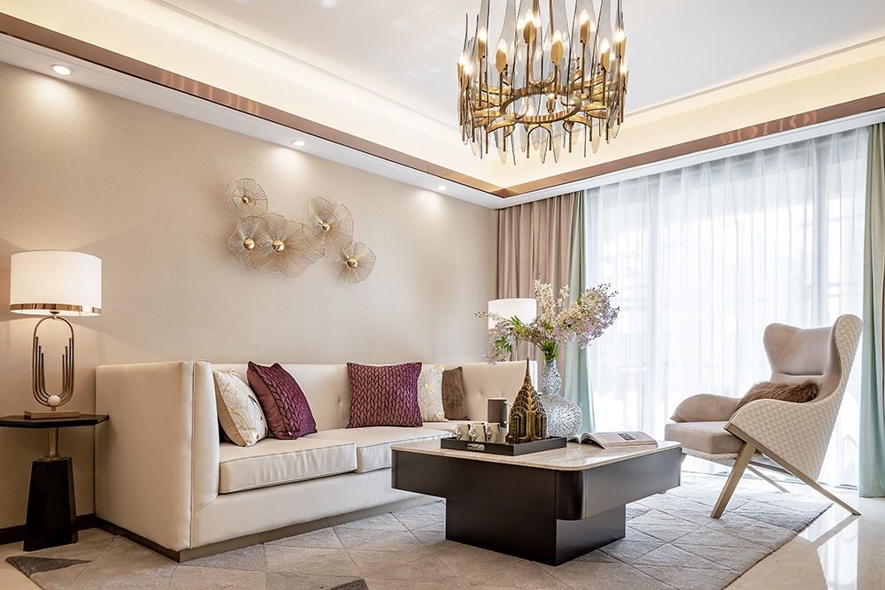 佛山市龍光&middot;玖悅灣現代簡約風格四居室裝修案例