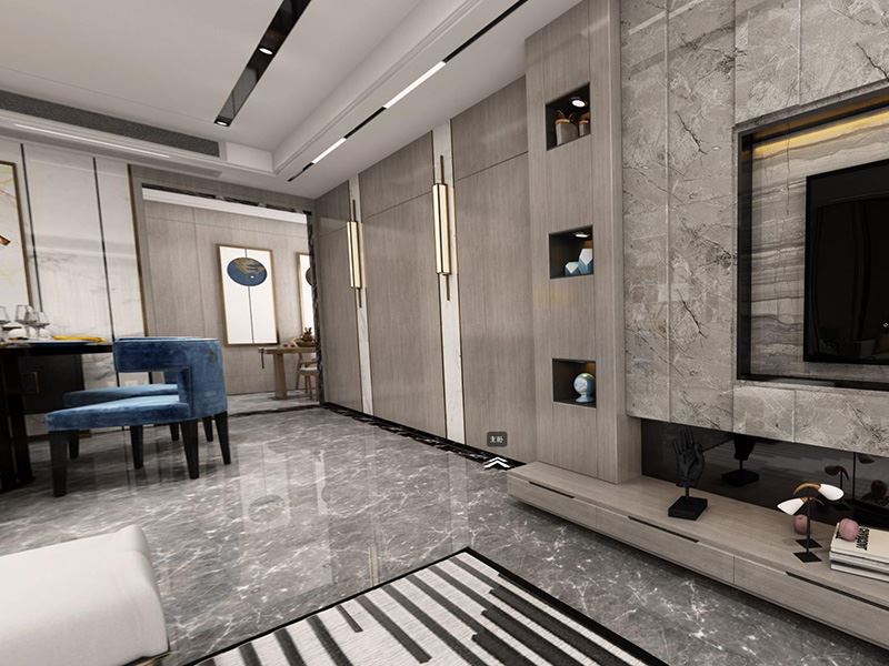 茂名市博雅新邸輕奢風格四居室裝修案例