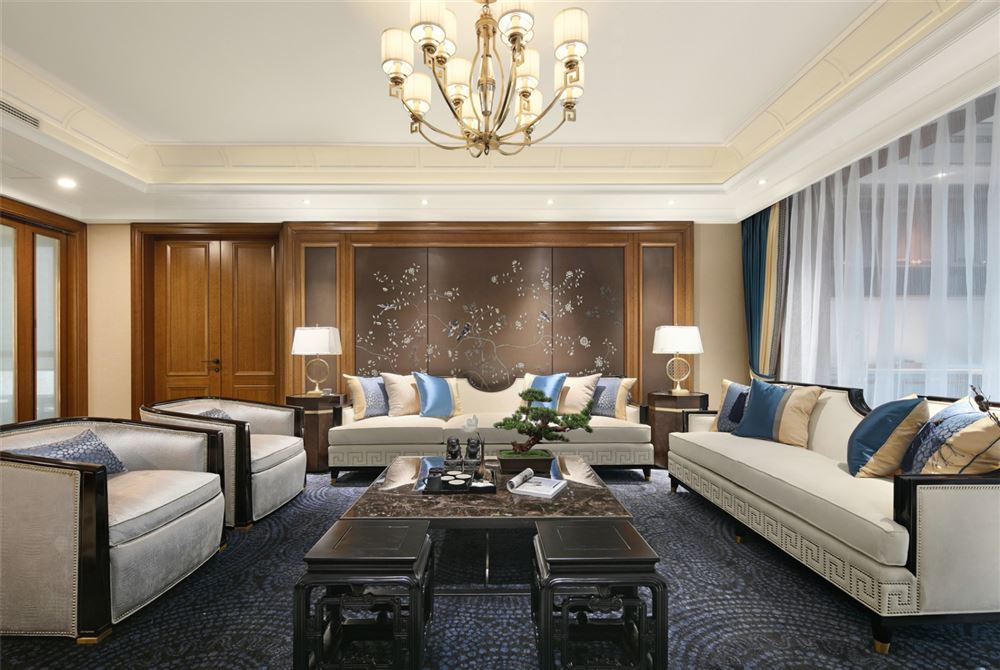 楚雄彝族自治州北浦小區新中式風格平層裝修案例