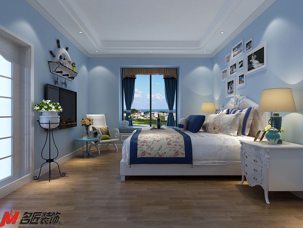 碧桂園嶺南盛世三居135平米地中海風格裝修案例-主臥 碧桂園嶺南盛世三居135平米地中海風格裝修案例-主臥