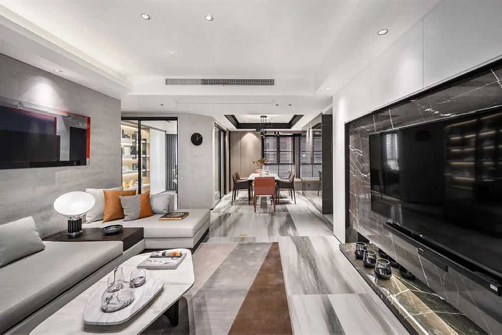 廣州市富力桃園現(xiàn)代簡約風(fēng)格三居室裝修案例