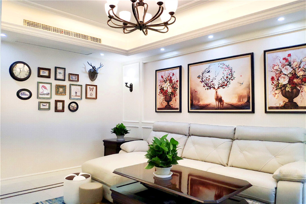 嘉興市濱海之星美式風格四居室裝修案例