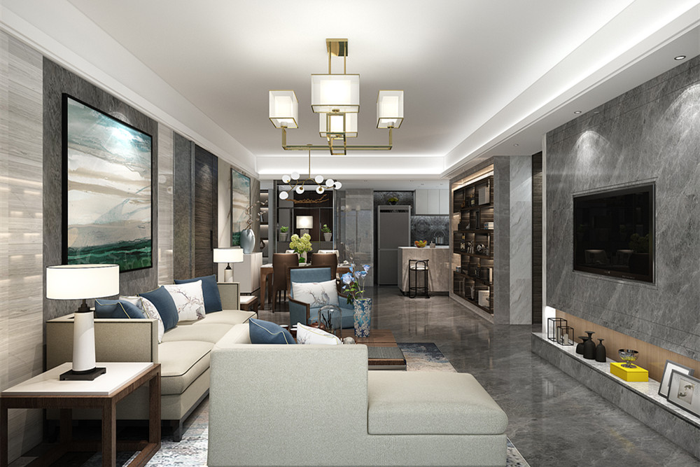 柳州101-200平米現代簡約風格富灣國際家裝設計案例