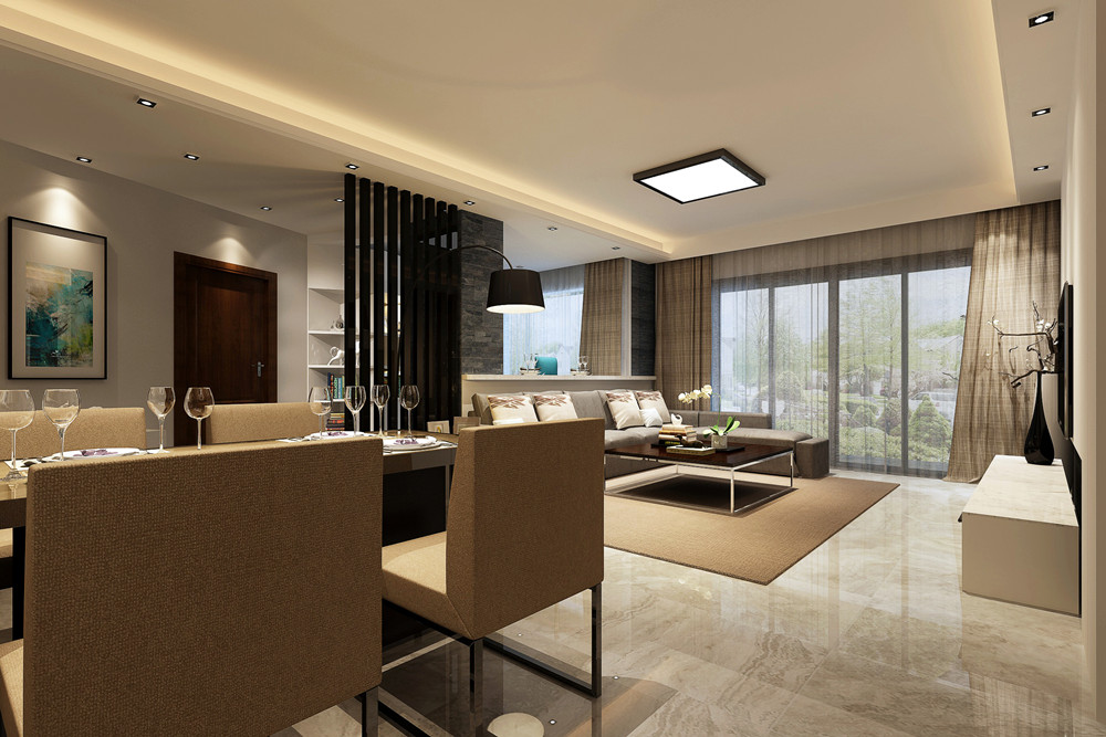 江門市海怡園現(xiàn)代簡(jiǎn)約風(fēng)格三居室裝修案例