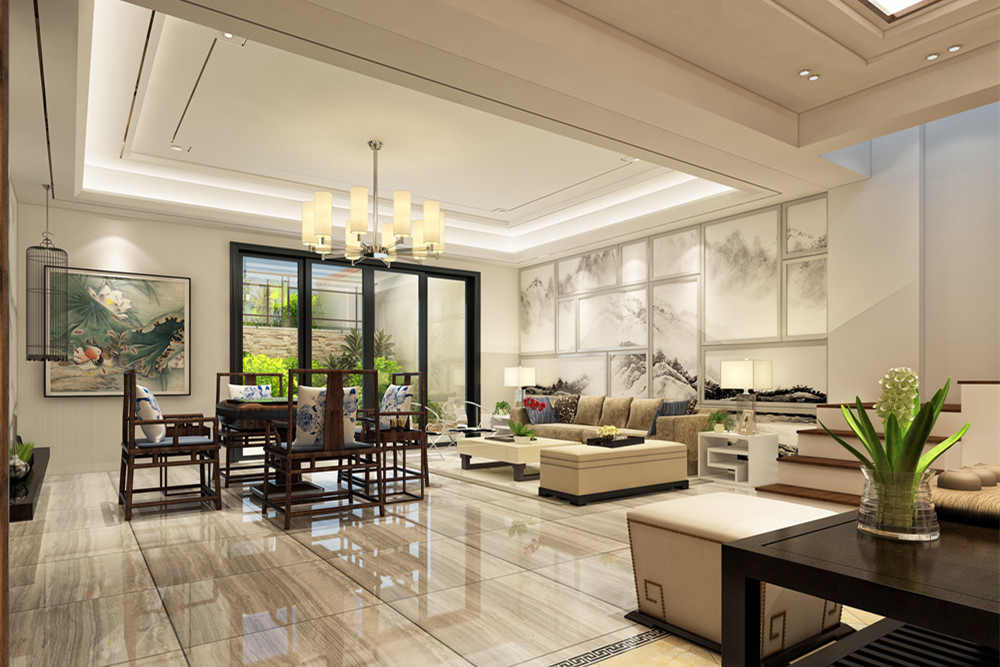 惠州市昶盛昶園新中式風格別墅裝修案例