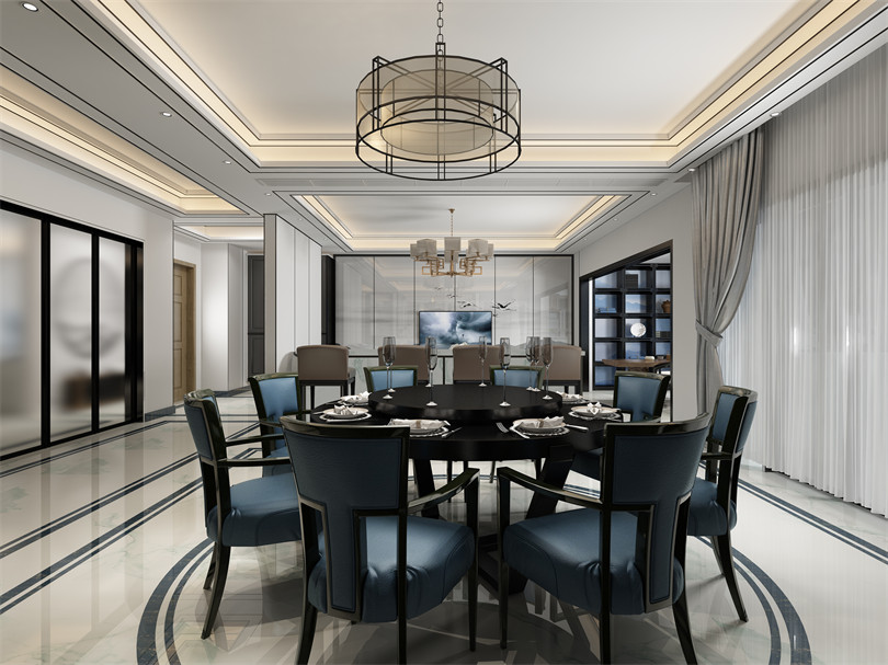 廣州市科城山莊新中式風(fēng)格四居室裝修案例