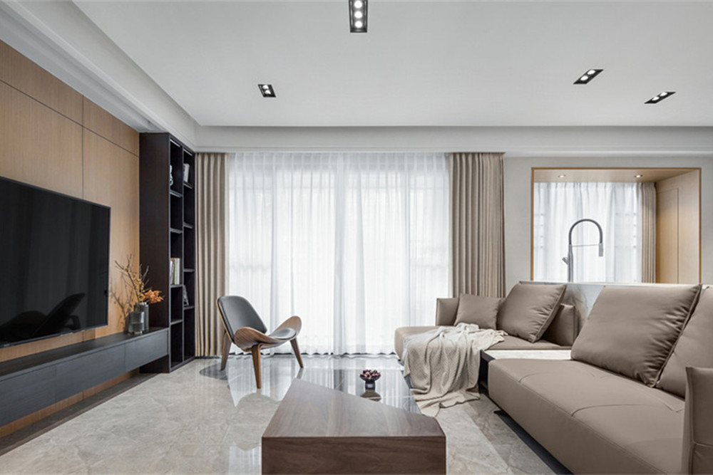 廣州市富力銀禧花園輕奢風格三居室裝修案例