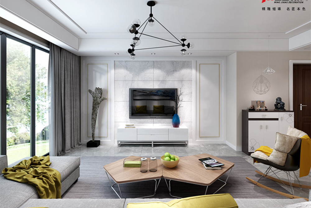 合肥市正榮旭輝政務(wù)未來現(xiàn)代簡約風(fēng)格三居室裝修案例