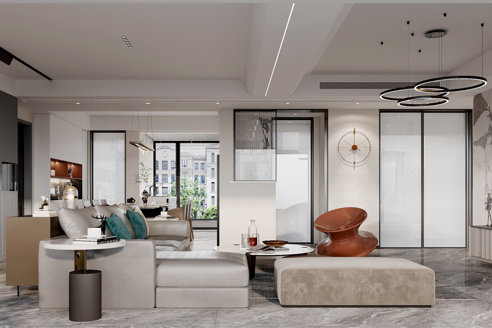 嘉興市東鼎名人府邸現代簡約風格三居室裝修案例