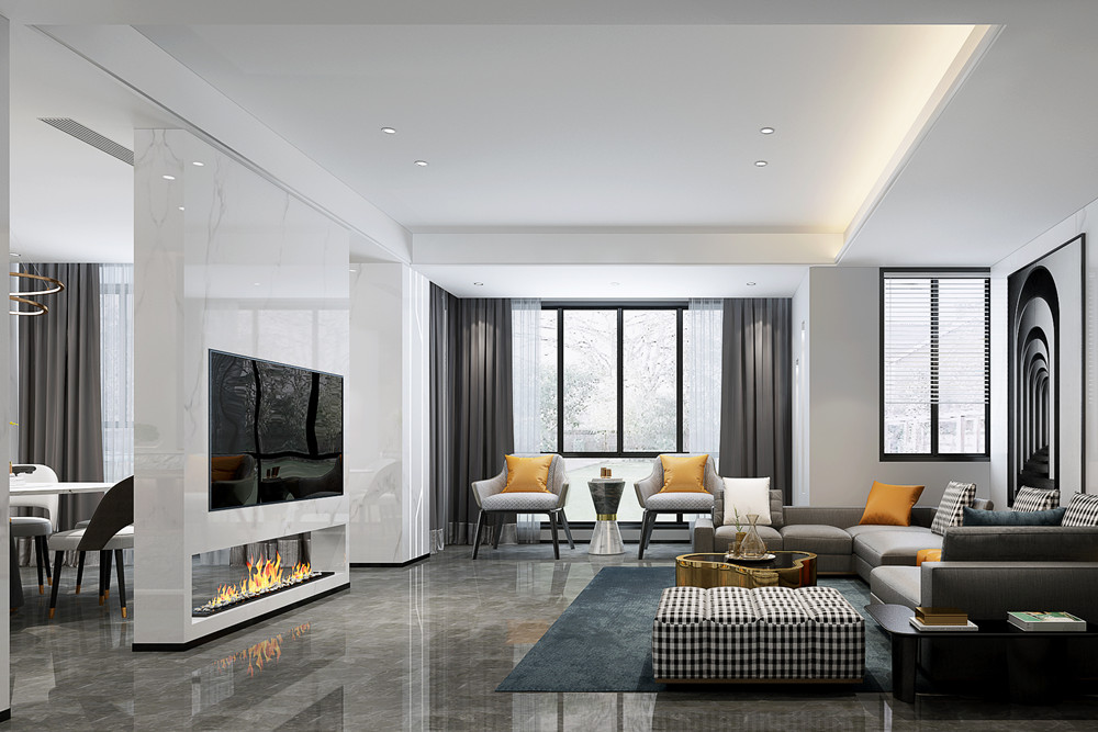 嘉興市碧桂園&middot;楓景尚院現(xiàn)代簡(jiǎn)約風(fēng)格復(fù)式裝修案例