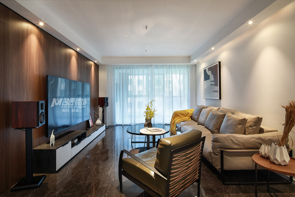 嘉興市金科旭輝公元城市輕奢風(fēng)格四居室裝修案例