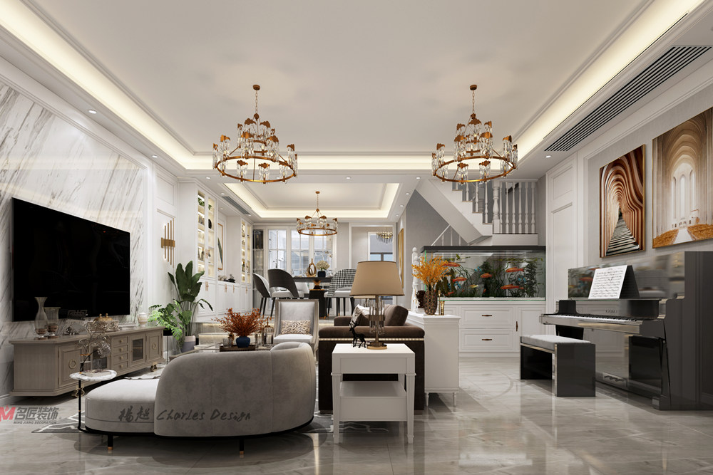 連云港市山景家園美式風格別墅裝修案例