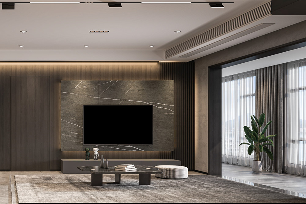 連云港市濱河花園現代簡約風格三居室裝修案例