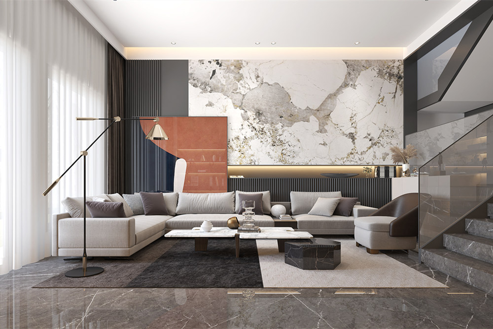 連云港市東成山莊現(xiàn)代簡約風(fēng)格復(fù)式裝修案例