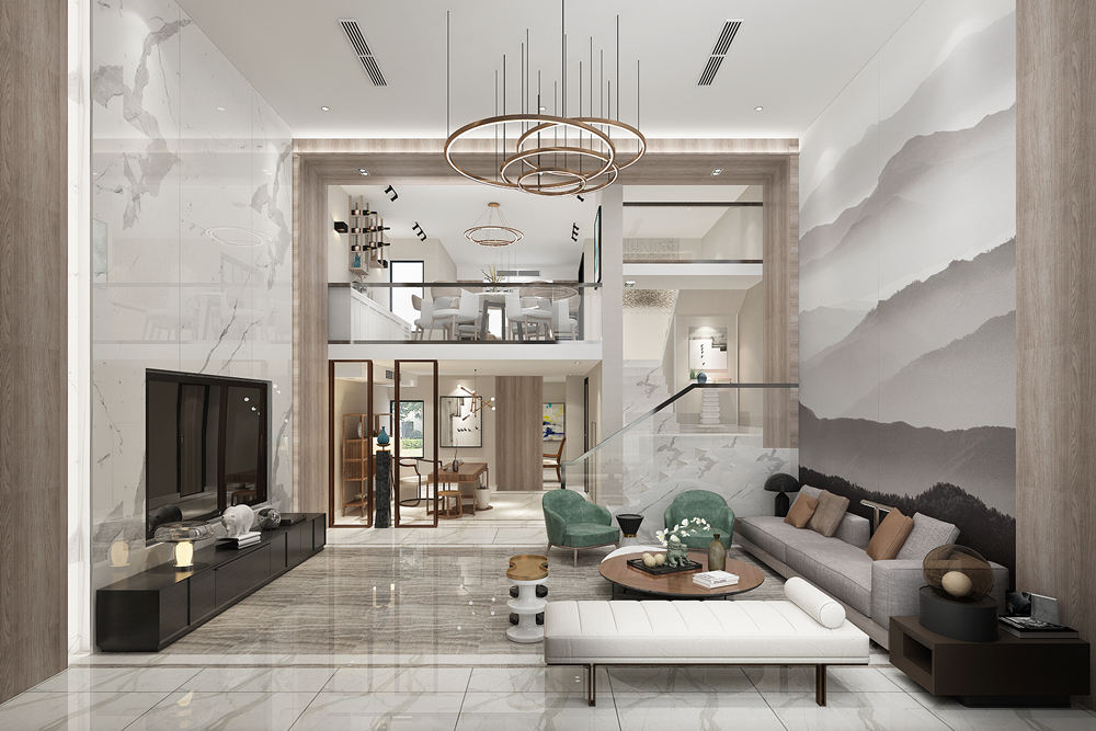 南京301平米以上現代簡約風格東方名城室內設計效果圖