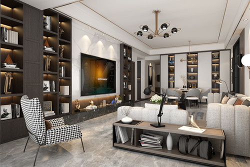 玉林市東城雅苑輕奢風格三居室裝修案例