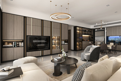 玉林市興業碧桂園現代簡約風格三居室裝修案例