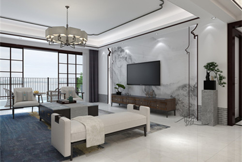 梧州市旺甫豪苑新中式風格平層裝修案例