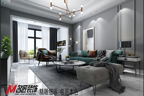 梧州市碧云天現代簡約風格三居室裝修案例