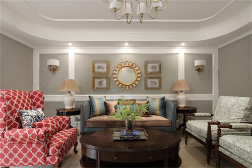 德陽(yáng)市174小區(qū)美式風(fēng)格三居室裝修案例