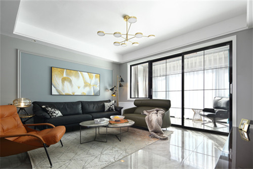 德陽市濱江陽光現代簡約風格三居室裝修案例