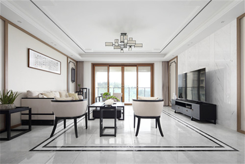 德陽市金雁明珠新中式風格別墅裝修案例