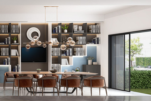 德陽市濱江陽光現代簡約風格三居室裝修案例