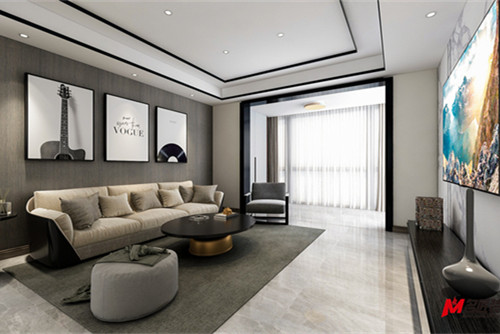 德陽市10號家苑現代簡約風格三居室裝修案例