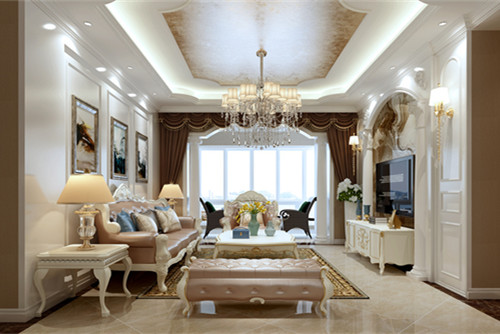 德陽101-200平米歐式風格乾坤天悅家裝設計效果圖