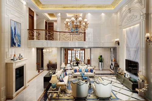 茂名市東信首府歐式風格別墅裝修案例