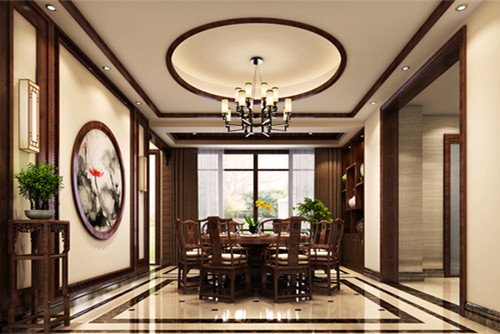 ?？谑续P翔山莊新中式風格別墅裝修案例