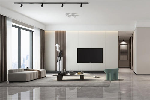 海口市愛華小區現代簡約風格三居室裝修案例