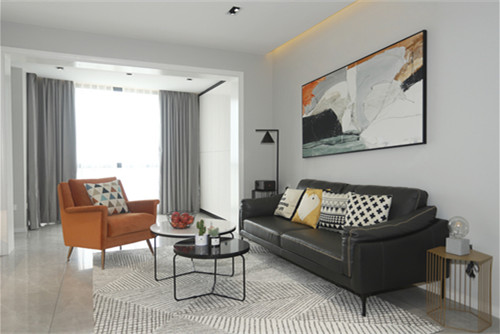 海口市濱江帝景現代簡約風格三居室裝修案例