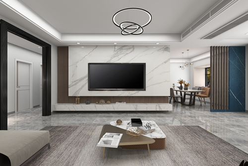 江門市新會保利西海岸現代風格三居室裝修案例