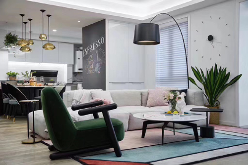 江門市寶翠園北歐風格三居室裝修案例