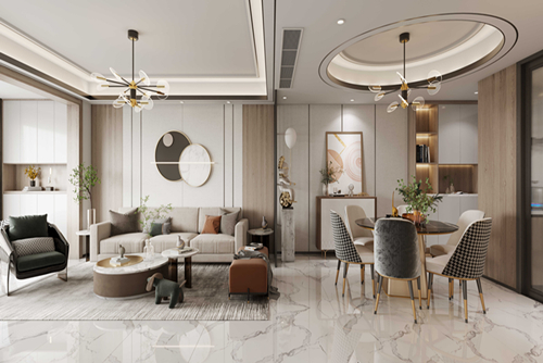 茂名市宏豐家園現代簡約風格三居室裝修案例