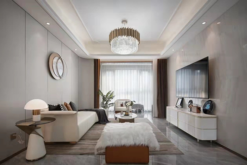 深圳市粵海城輕奢風格三居室裝修案例