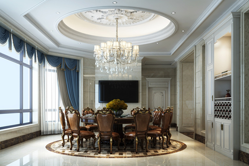 中山市越秀星匯品峰歐式風格別墅裝修案例