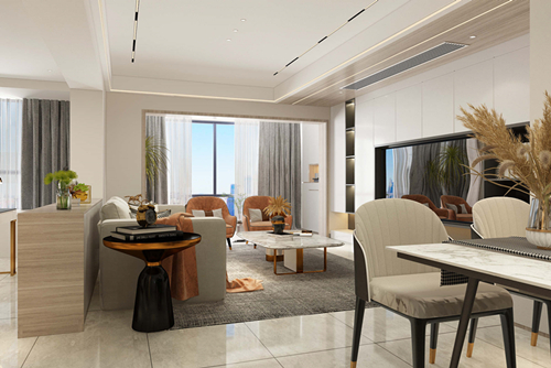 廣州市保利東郡現代簡約風格三居室裝修案例