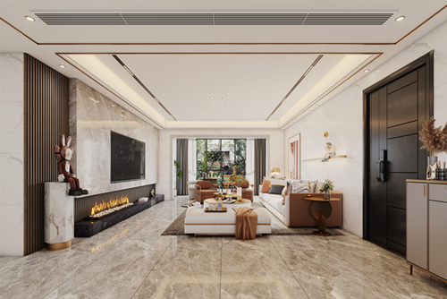 佛山市碧桂園&middot;鳳凰灣輕奢風格四居室裝修案例