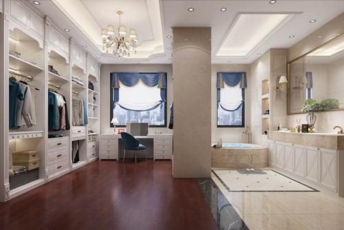 海口市濱江帝景歐式風格別墅裝修案例