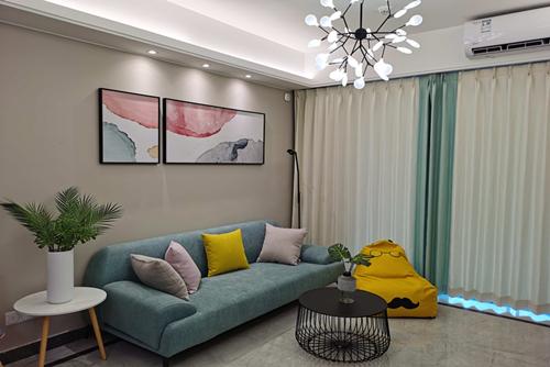 海口市海口十里春風現代簡約風格三居室裝修案例