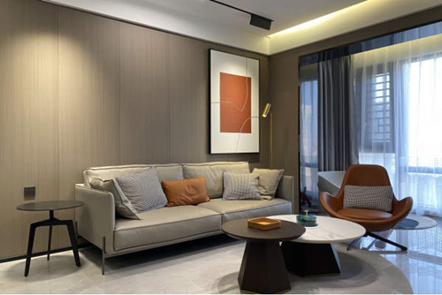 海口市和泓海棠府輕奢風格三居室裝修案例