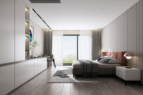 海口市安全廳宿舍現代風格三居室裝修案例