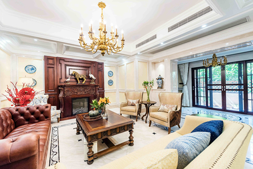 海口市海南新天地美式風格別墅裝修案例