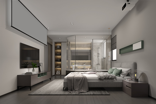 海口市濱河華庭現代簡約風格四居室裝修案例