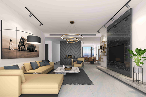 海口市海南新天地現代簡約風格四居室裝修案例