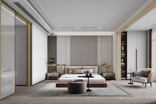 海口市愛華小區輕奢風格平層裝修案例